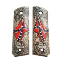 1911 full-size maple grips - Deo Vindice / hand-painted