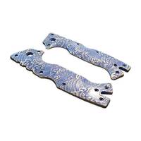 Cold Steel AD-10 maple handle scales - Japan Wave / hand-painted