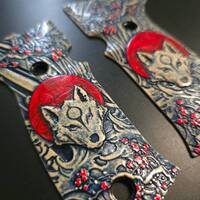 Japanese Wolf And Sakura - Sig Sauer P320 AXG Grips