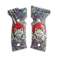 Japanese Wolf And Sakura - Sig Sauer P320 AXG Grips