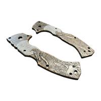 Cold Steel 4-Max Scout maple handle scales - Moon Raven / hand-painted