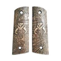 1911 full-size Magwell maple grips - Mythosaur Skull / hand-painted