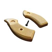 Smith And Wesson J Frame Round Butt Maple Grips - Classic V2 (10mm) Gold / Hand-painted