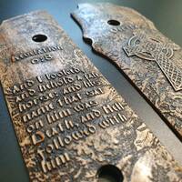 Smith And Wesson 645 Maple Grips - Revelation 6:8 / Hand-painted