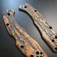 Roughness Bronze - Spyderco Delica 4, Lil' Matriarch Knife Scales by Svechnikov Knives