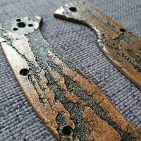 Spyderco Tenacious maple handle scales - Roughness Bronze / hand-painted