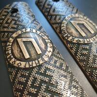 1911 Full-Size Maple Grips - Rune Uruz / Hand-painted