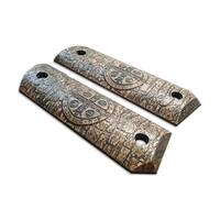 1911 Full-Size Bobtail Maple Grips - Saint Benedict Medal / Hand-painted