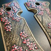 Beretta 80X Cheetah Maple Grips - Sakura / Hand-painted