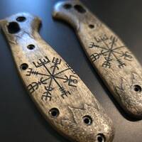 Vegvisir Classic No Clip - Benchmade Mini Griptilian 555, 556 Knife Scales by Svechnikov Knives