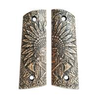 1911 full-size Magwell maple grips - War Chief / hand-painted