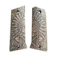 Llama 1911 maple grips - War Chief / hand-painted