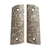 1911 full-size Magwell maple grips - Wild Thickets / hand-painted