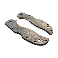 Wood Bark (3169) - Spyderco Stretch 2 Knife Scales by Svechnikov Knives