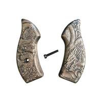 Smith And Wesson J frame Round Butt maple grips - Yin Yang Dragon / hand-painted