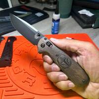 Mandalorian Helmet (3169) - Benchmade Redoubt 430 Knife Scales by Svechnikov Knives