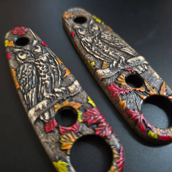 Autumn Owl - ESEE Izula-2 Knife Scales by Svechnikov Knives