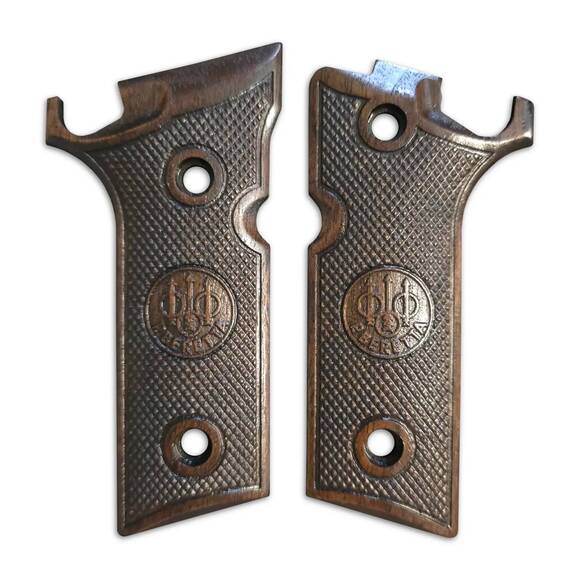 Beretta 92XI, 92GTS walnut grips - Classic V2 Medallion Dark / hand-painted