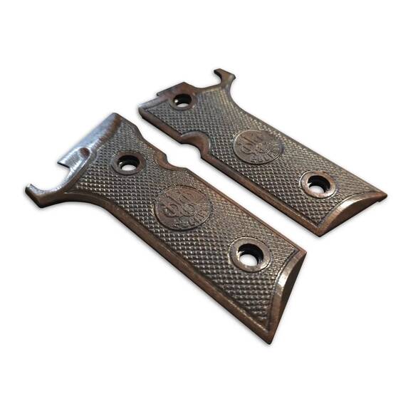 Beretta 92XI, 92GTS Walnut Grips - Classic V2 Medallion Dark / Hand-painted