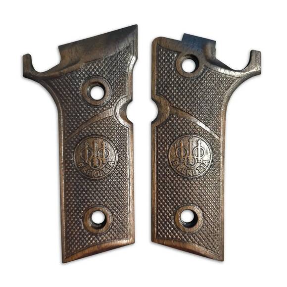 Beretta 92XI, 92GTS walnut grips - Classic V3 Medallion Dark / hand-painted