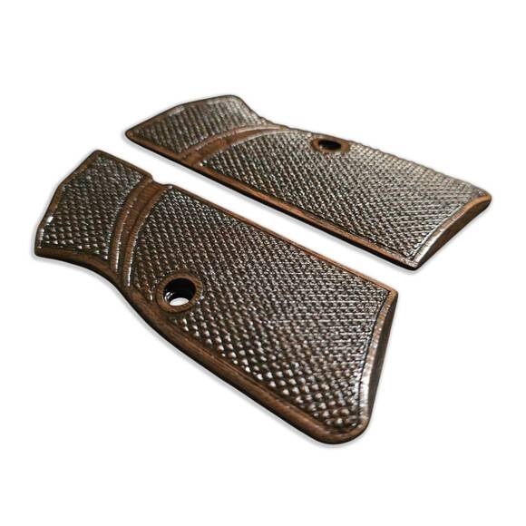 Browning Hi-Power Walnut Grips - Classic V3 Dark / Hand-painted