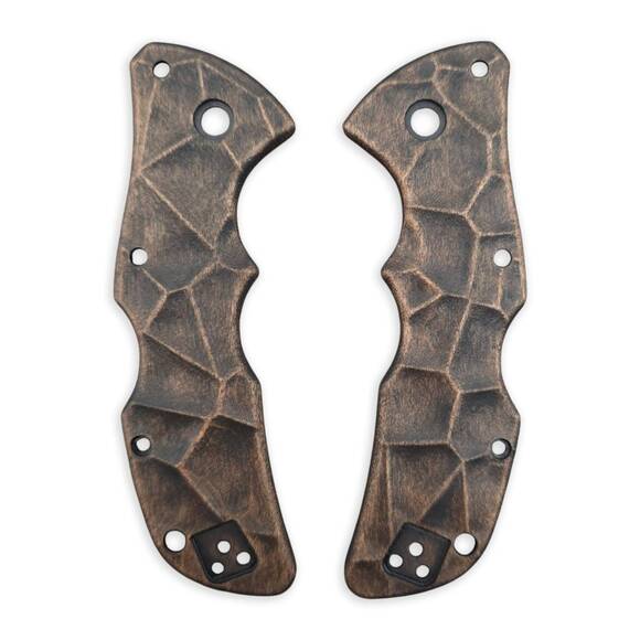 Cold Steel Mini Recon-1 maple handle scales - Crack V2 (3169) / hand-painted