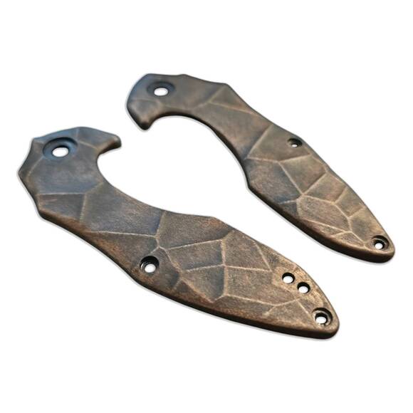 Crack V2 (3169) - Kizer Minitherium Knife Scales by Svechnikov Knives
