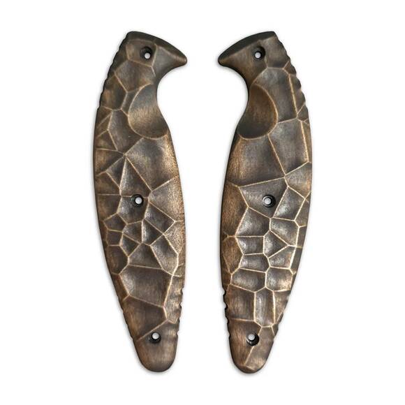 Ka-Bar TDI Law Enforcement Large maple handle scales - Crack V2 (3169) / hand-painted