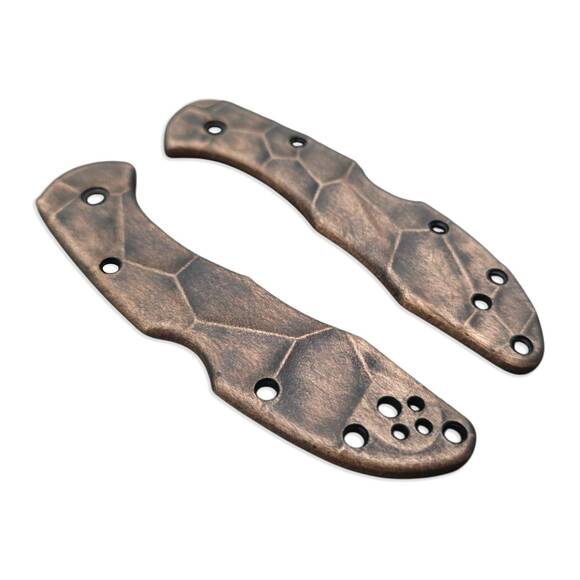 Spyderco Delica 4, Lil' Matriarch maple handle scales - Crack V2 (3169) / hand-painted