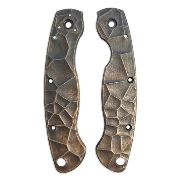 Spyderco Military maple handle scales - Crack V2 (3169) / hand-painted