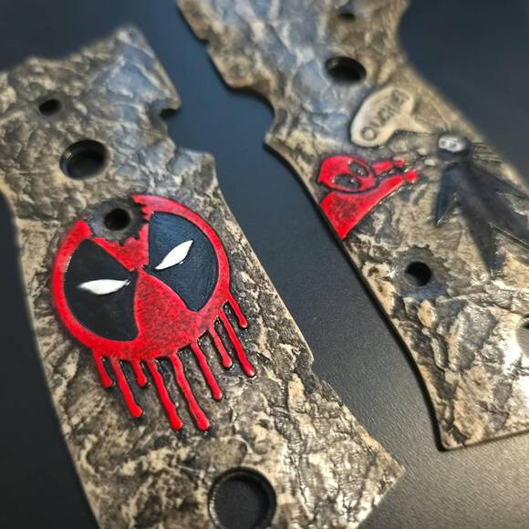 Sig Sauer P320 AXG Maple Grips - Deadpool / Hand-painted