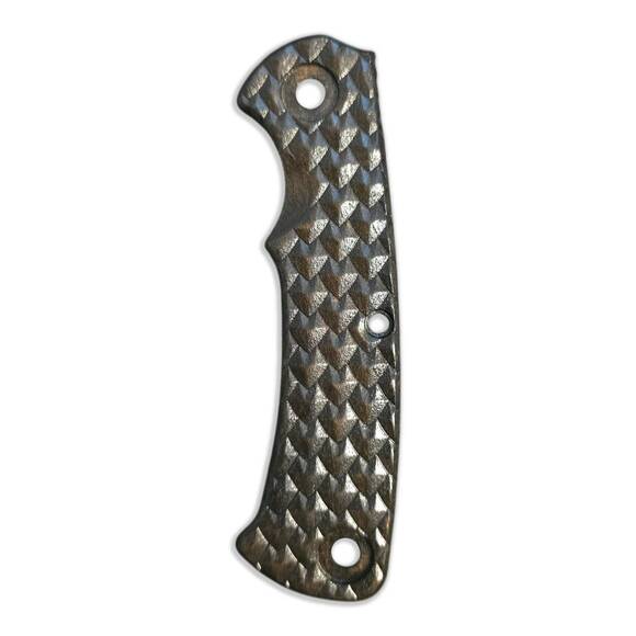 Hinderer Project X maple handle scales - Dragon Scales Black / hand-painted