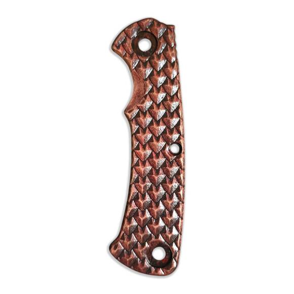 Hinderer Project X maple handle scales - Dragon Scales Dark Cherry / hand-painted