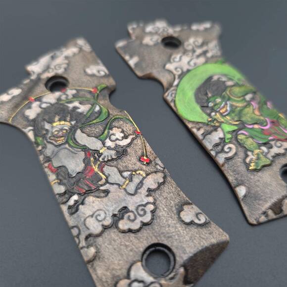 Beretta 80X Cheetah Maple Grips - Fujinraijin by Umeda Karin