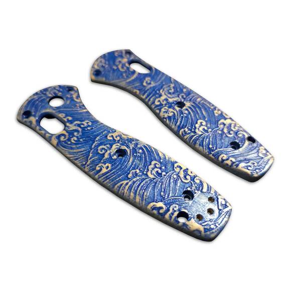 Benchmade Mini Barrage 585 Maple Scales - Japan Wave / Hand-painted