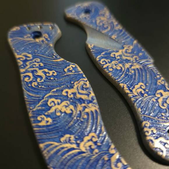Japan Wave - Leatherman Crater C33 Knife Scales by Svechnikov Knives