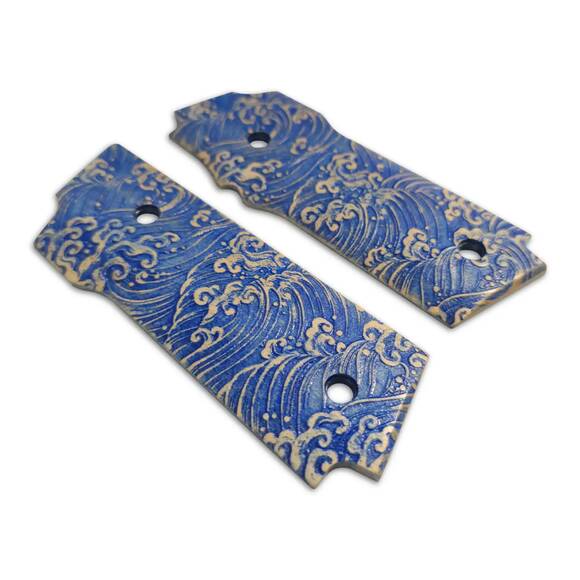 Smith And Wesson 645 Maple Grips - Japan Wave / Hand-painted