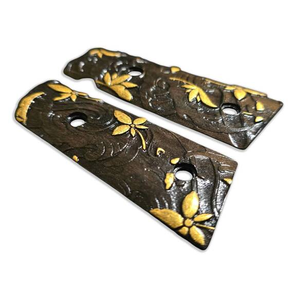 Daniel H9 Maple Grips - Japanese Maple Black Gold / Hand-painted