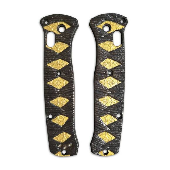 Katana Black Gold - Benchmade Bailout 537 Knife Scales by Svechnikov Knives