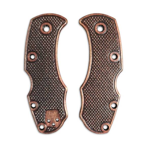 Spyderco Karahawk maple handle scales - Classic V2 Dark Cherry / hand-painted
