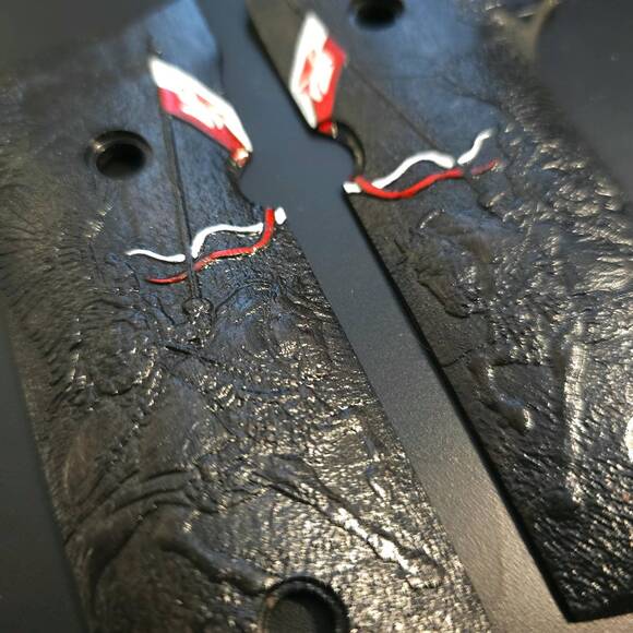 Beretta 92X, M9A3, M9A4 Maple Grips - Polish Husria Black / Hand-painted