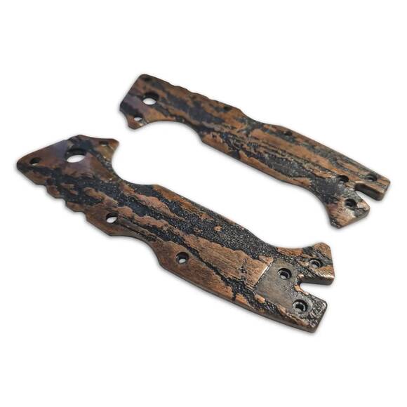 Cold Steel AD-10 maple handle scales - Roughness Bronze / hand-painted