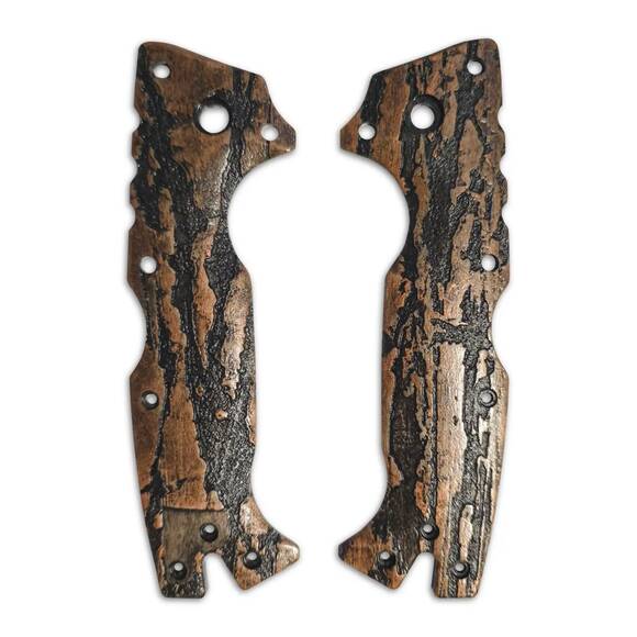 Cold Steel AD-10 maple handle scales - Roughness Bronze / hand-painted
