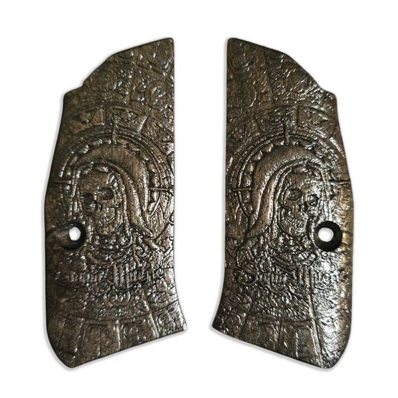 CZ Shadow 2 compact maple grips - Santa Muerte Black / hand-painted