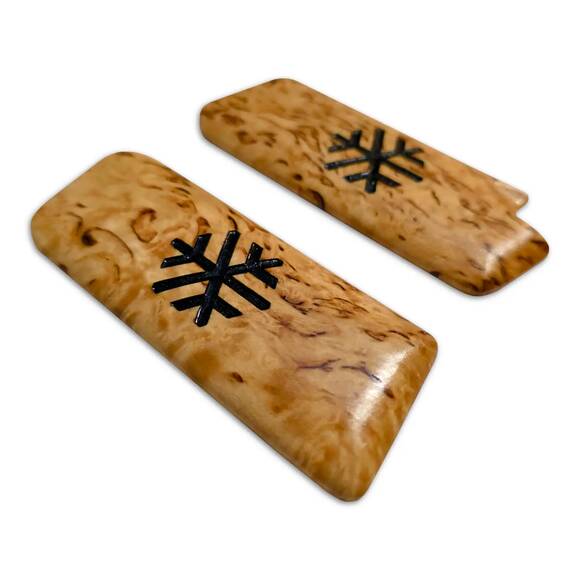 Tokarev TT Karelian Birch Grips - Snowflakes / Hand-painted