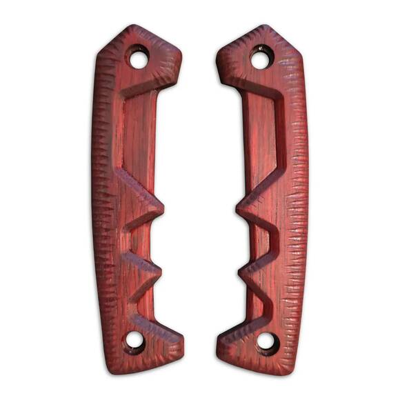 Extrema Ratio Fat Boy padauk handle scales - Traditional / hand-painted