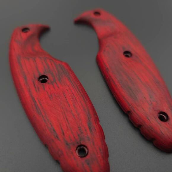 Ka-Bar TDI Law Enforcement Compact padauk handle scales - Traditional / hand-painted
