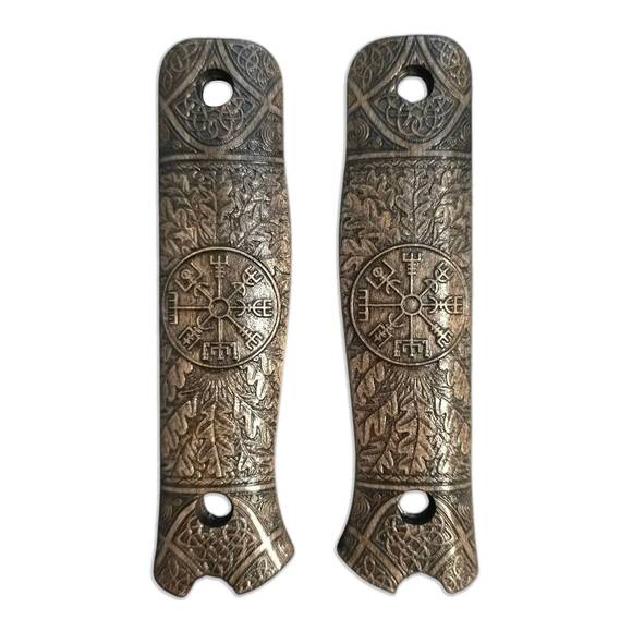 Vegvisir Dark - Fällkniven S1X, S1XB Knife Scales by Svechnikov Knives