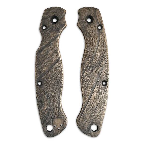 Wood Bark (3169) - Spyderco Military 2 Cru-Wear Knife Scales by Svechnikov Knives