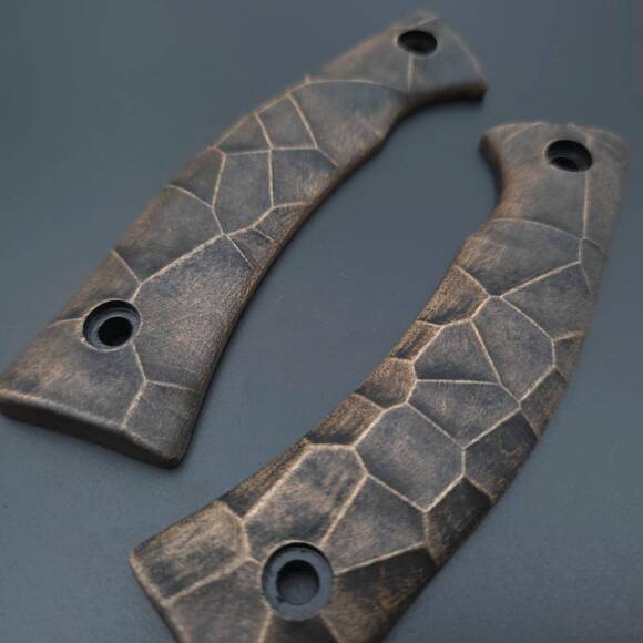Ka-Bar Gunny KA5300 maple handle scales - Crack V2 (3169) / hand-painted